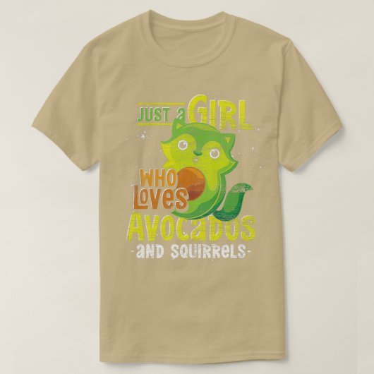 Meisjes Avocado Lover Women Forest Animal Squirrel T-shirt (Design voorkant)