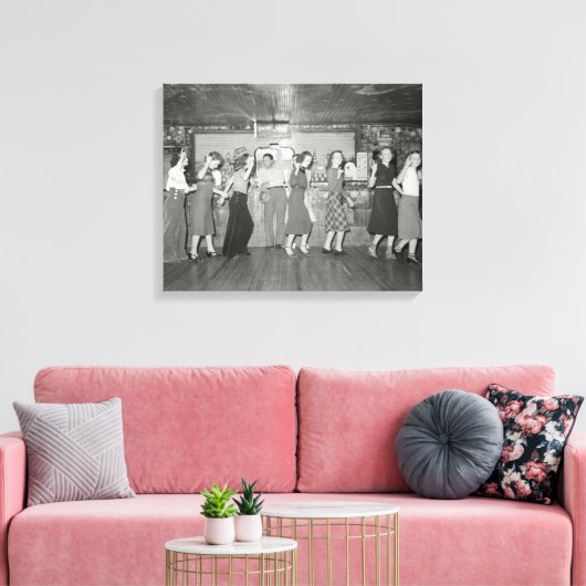 Meisjes avond uit, 1938 canvas afdruk (Insitu (Woonkamer))