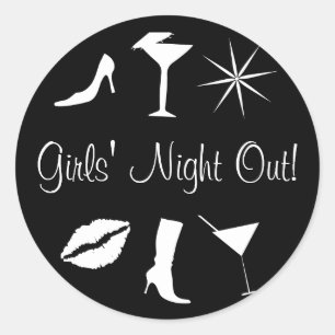Meisjes avond uit! Envelop Sticker Seal