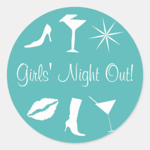 Meisjes avond uit! Envelop Sticker Seal