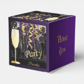 Meisjes avond uit verjaardagsfeestje | Metallisch  Bedankdoosjes (Achterkant)