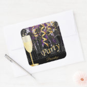 Meisjes avond uit verjaardagsfeestje vierkante sticker (Envelop)