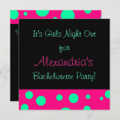Meisjes avond uit / vrijgezellenfeest kaart (Voorkant / Achterkant)