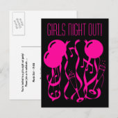 Meisjes avondje uit feest Custom briefkaarten (Voorkant / Achterkant)