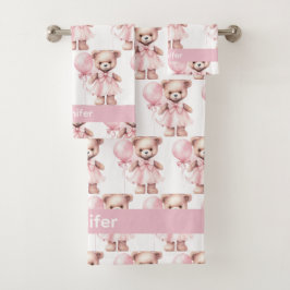 Meisjes baby- en peuterbadhanddoekenset | Aangepas Bad Handdoek