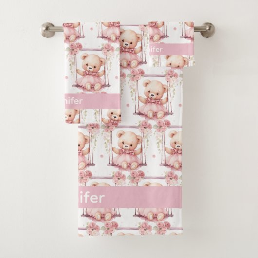 Meisjes baby- en peuterbadhanddoekenset | Aangepas Bad Handdoek (Insitu)