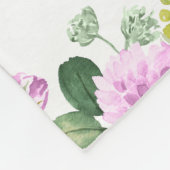 Meisjes Baby olifant met zachte roze bloemen Fleece Deken (Hoek)