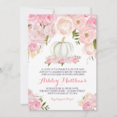 Meisjes Baby pompoen Baby Douche Uitnodigingen (Voorkant)