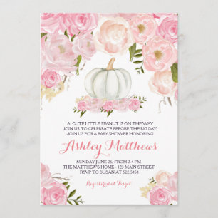 Meisjes Baby pompoen Baby Douche Uitnodigingen