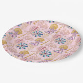 Meisjes Baby Roze onder het Zee Glittery Papieren Bordje (Gekanteld)