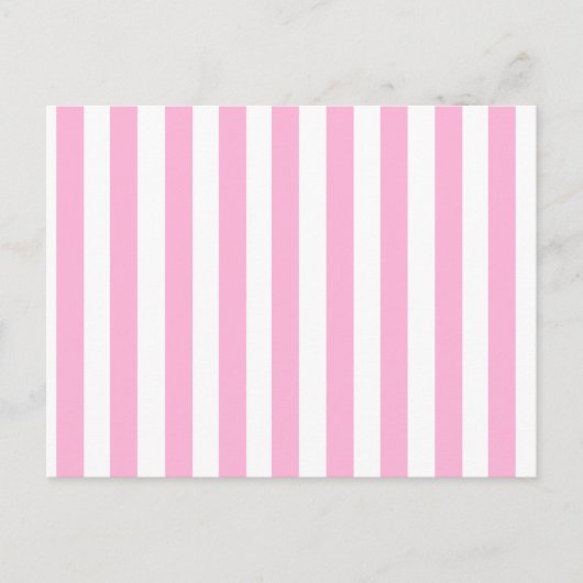 Meisjes Baby Roze Solid Stripes Patroon Briefkaart (Voorkant)