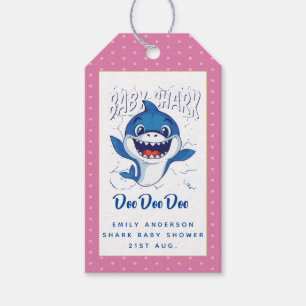 Meisjes BABY SHARK Shower Doo Schattig Roze Gepers Cadeaulabel