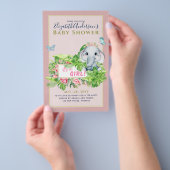 Meisjes Baby shower Elephant Flyer (Hand)
