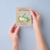 Meisjes Baby shower Elephant Flyer (Hand)