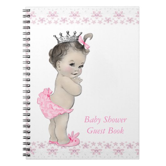 Meisjes Baby shower Gastboek Notitieboek (Voorkant)