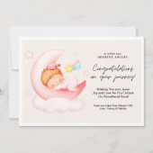 Meisjes Baby shower Gefeliciteerd Gift Kaart (Voorkant)