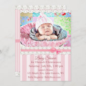 Meisjes Baby shower Kaart (Voorkant / Achterkant)