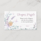 Meisjes Baby shower met vlinder luierspoeling Informatiekaartje (Voorkant)