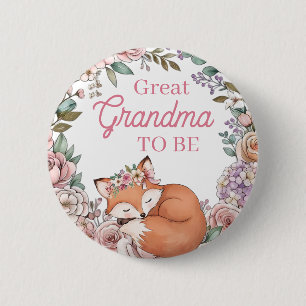 Meisjes baby shower Oud-oma worden Ronde Button 5,7 Cm