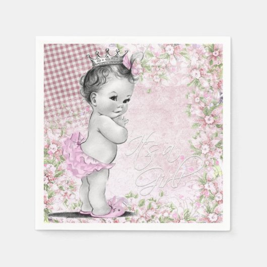 Meisjes  Baby shower Servet (Voorkant)