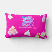 Meisjes baby shower Sierkussen Kussen (Achterkant)