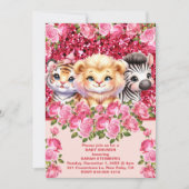 Meisjes Baby shower uitnodiging (Voorkant)