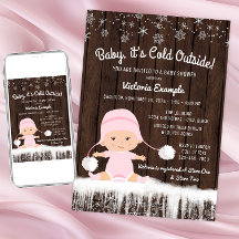 Meisjes Baby zijn koud buiten winter Baby shower
