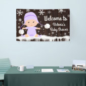 Meisjes Baby zijn koude buiten Baby shower banner (Beurs)