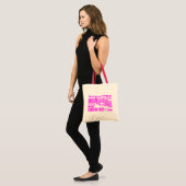 Meisjes Badminton : Roze grootste Badminton-speler Tote Bag (Voorkant (model))