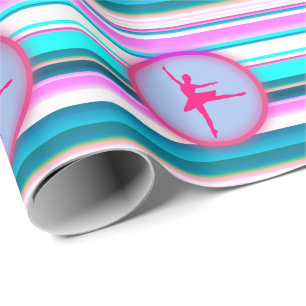 Meisjes Ballerina Dans Strepen Cadeaupapier