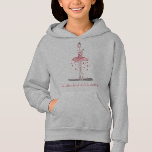 Meisjes ballerina danseres ballet sweatshirt (Voorkant)