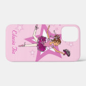 Meisjes ballerina donker haar genaamd roze Case-Mate iPhone case (Achterkant (horizontaal))