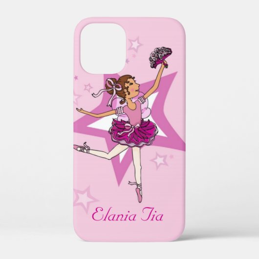 Meisjes ballerina donker haar genaamd roze Case-Mate iPhone case (Achterkant)