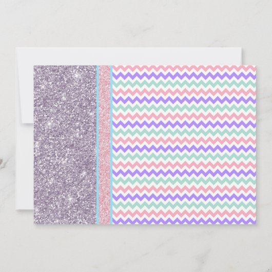 Meisjes Ballerina verjaardagsfeestje uitnodiging (Achterkant)