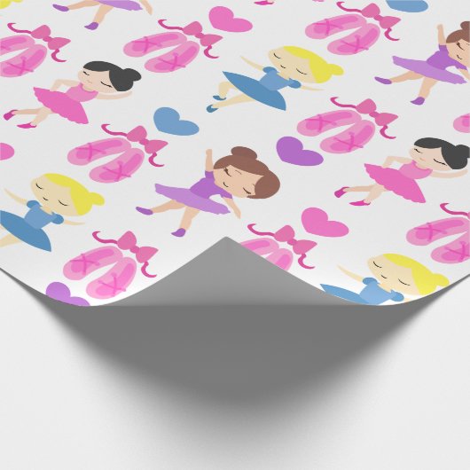 Meisjes Ballet Dansers en Schoenen Patroon Cadeaupapier (Hoek)