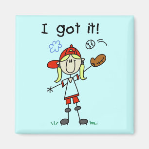 Meisjes Baseball die ik heb, Tshirts en cadeautjes Magneet