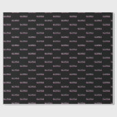 Meisjes Baseball - Roze geometrische typografie Cadeaupapier (Vlak)