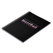 Meisjes Baseball - Roze geometrische typografie Notitieboek (Linkerzijde)