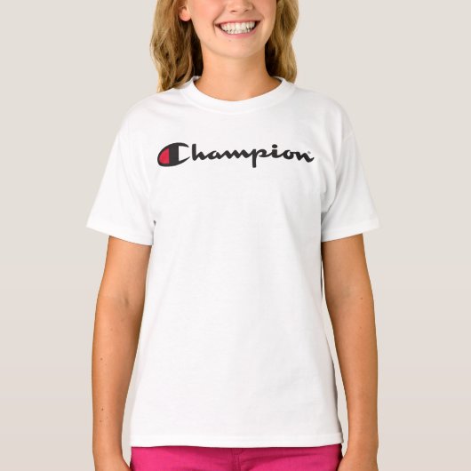 Meisjes' Basic Champion T-Shirt (Voorkant)