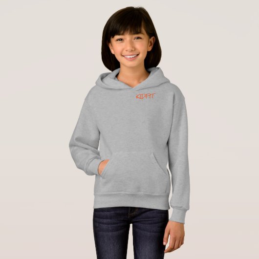 Meisjes basic ritssluiting hoodie (Voorkant volledig)