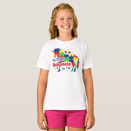 Meisjes' Basic T-Shirt (Voorkant volledig)
