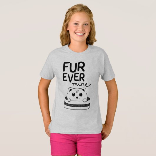 Meisjes' Basic T-Shirt (Voorkant volledig)