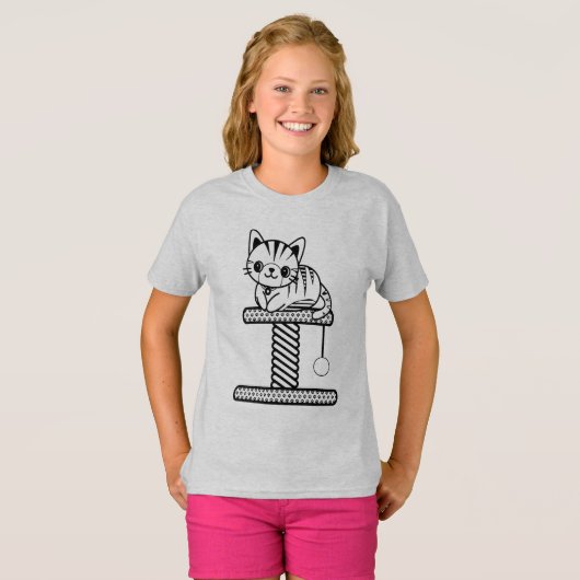 Meisjes' Basic T-Shirt (Voorkant volledig)