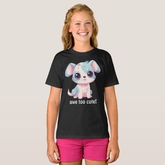 Meisjes' Basic T-Shirt (Voorkant volledig)