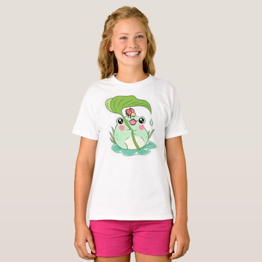 Meisjes' Basic T-Shirt (Voorkant volledig)