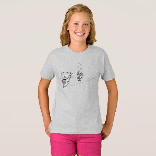 Meisjes' Basic T-Shirt (Voorkant volledig)