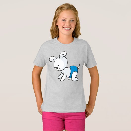 Meisjes' Basic T-Shirt (Voorkant volledig)