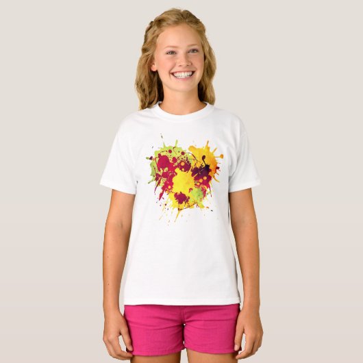 Meisjes' Basic T-Shirt (Voorkant volledig)