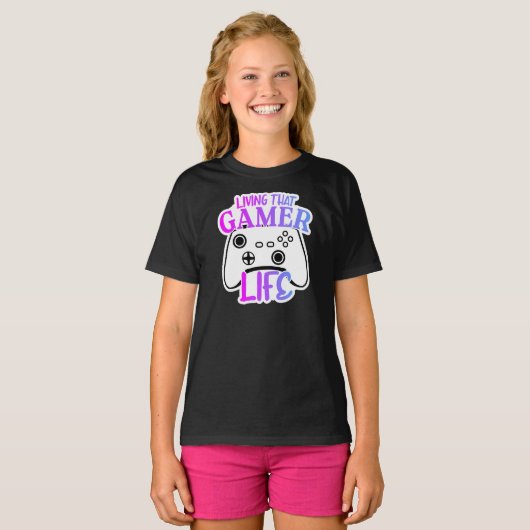 Meisjes' Basic T-Shirt (Voorkant volledig)