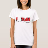Meisjes' Basic T-Shirt "I Yam What I Yam" (Voorkant)